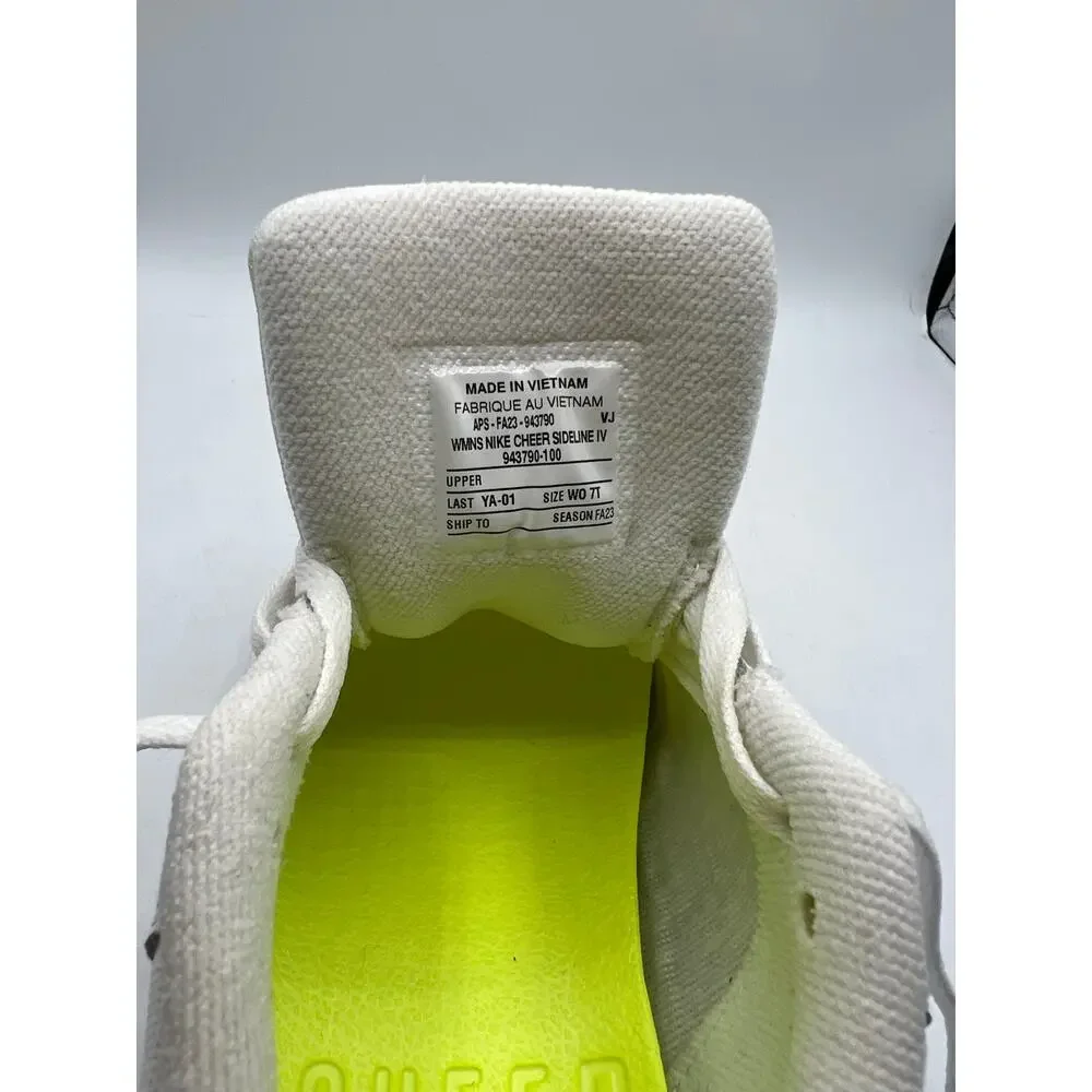 Copied - Nike Woman’s Cheer Sideline 4 “White Pure Platinum” size 7w